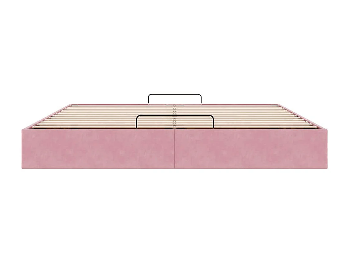 Ottomaanse bedframe zonder matras roze 180x200 cm fluweel
