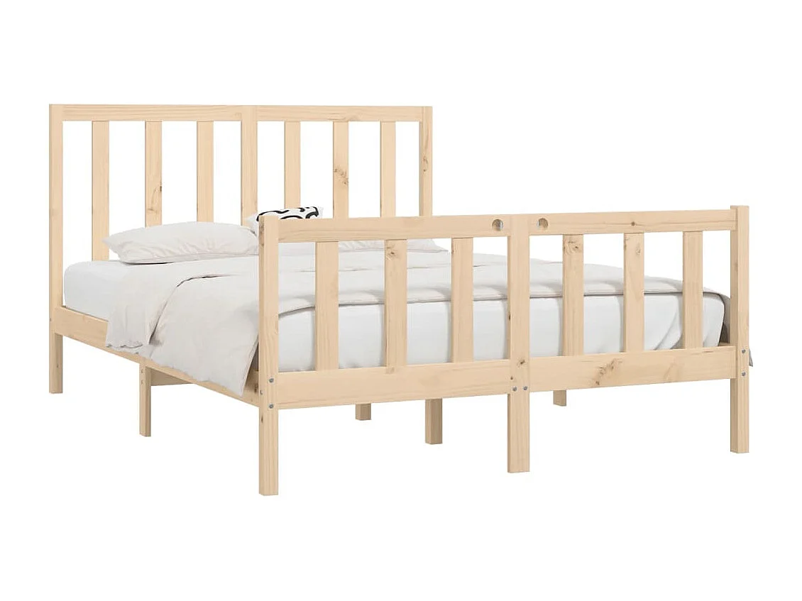 Cadre de lit sans matelas 120x200 cm bois massif
