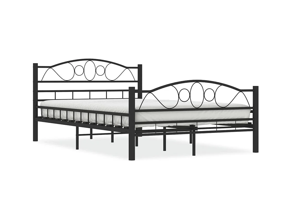 Bedframe zonder matras zwart staal 120x200 cm