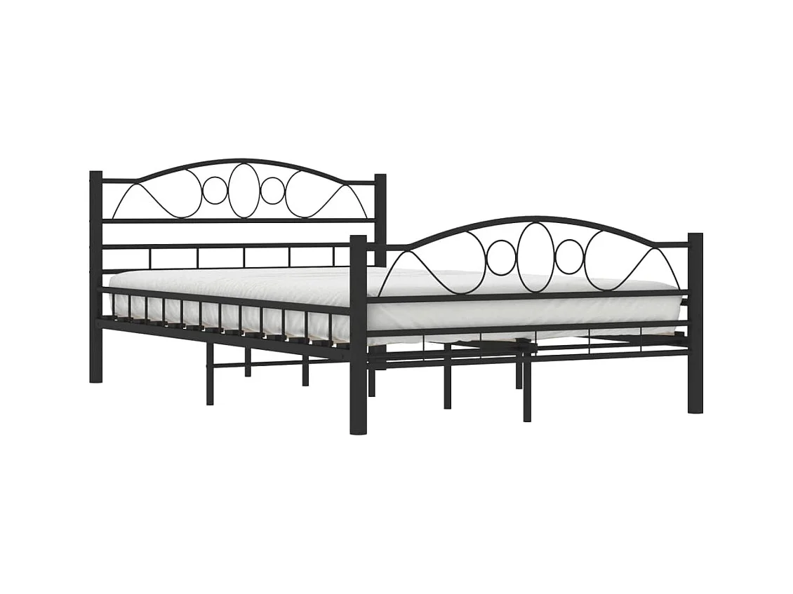 Bedframe zonder matras zwart staal 120x200 cm