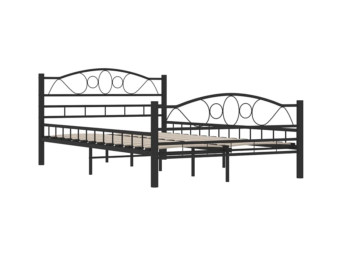 Bedframe zonder matras zwart staal 120x200 cm