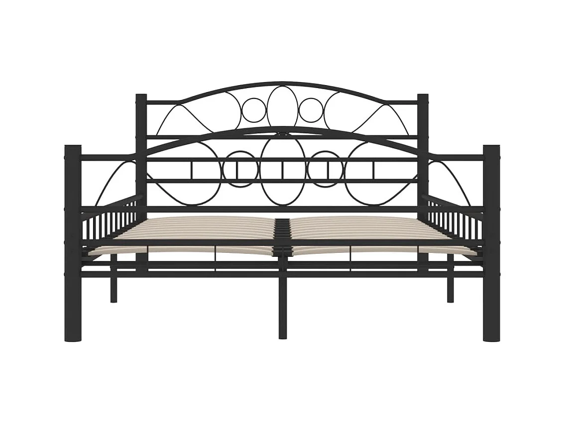 Bedframe zonder matras zwart staal 120x200 cm