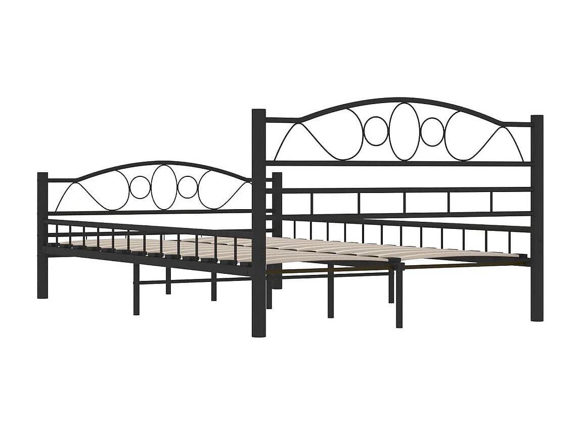Bedframe zonder matras zwart staal 120x200 cm