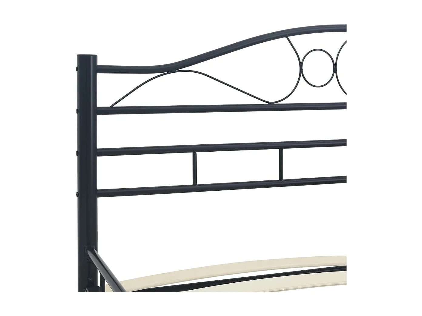 Bedframe zonder matras zwart staal 120x200 cm