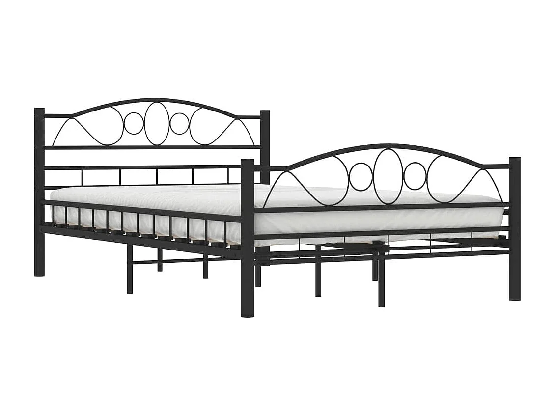 Bedframe zonder matras zwart staal 120x200 cm
