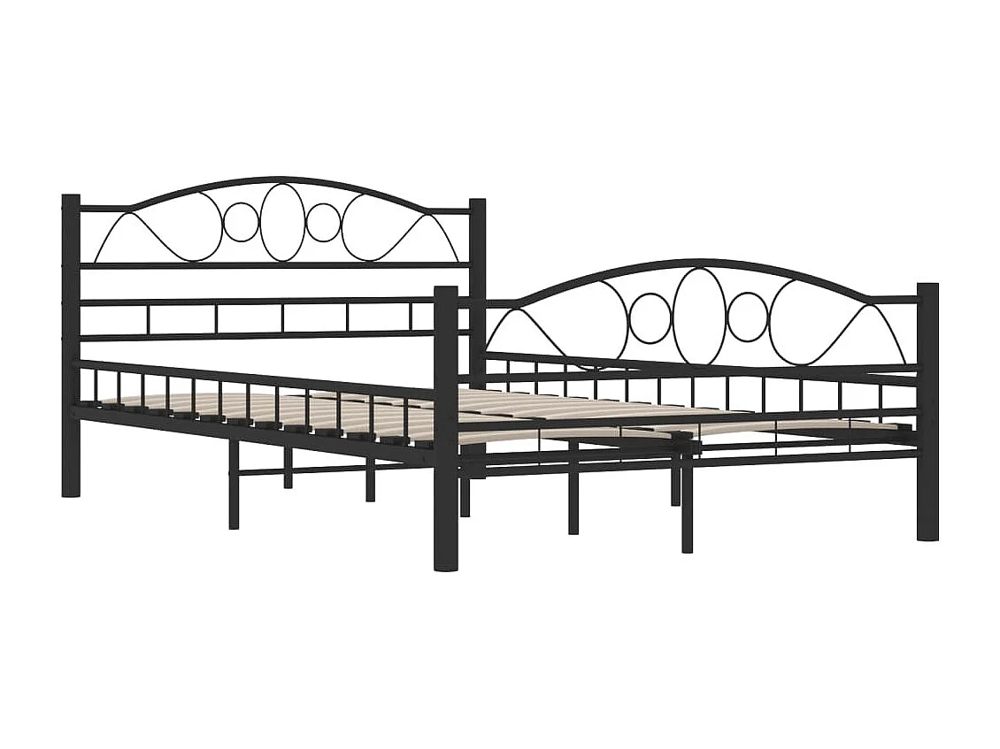 Bedframe zonder matras zwart staal 120x200 cm