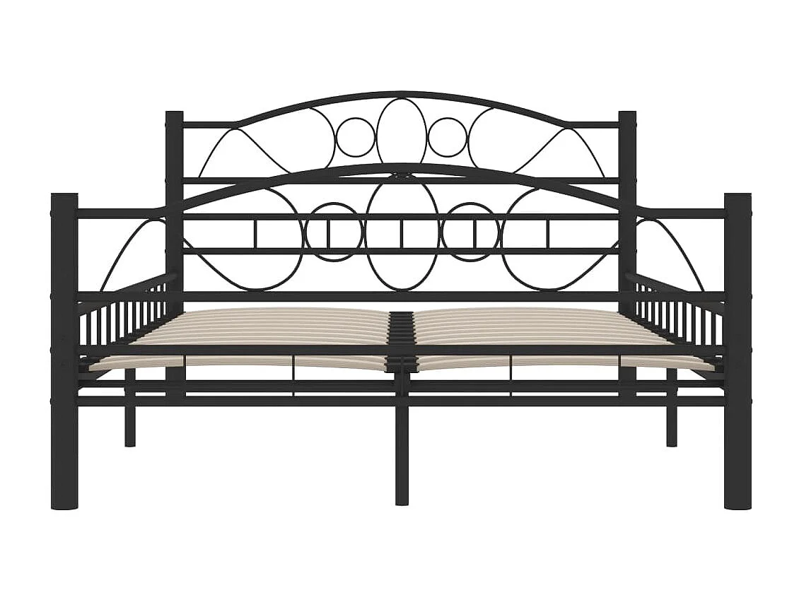 Bedframe zonder matras zwart staal 120x200 cm