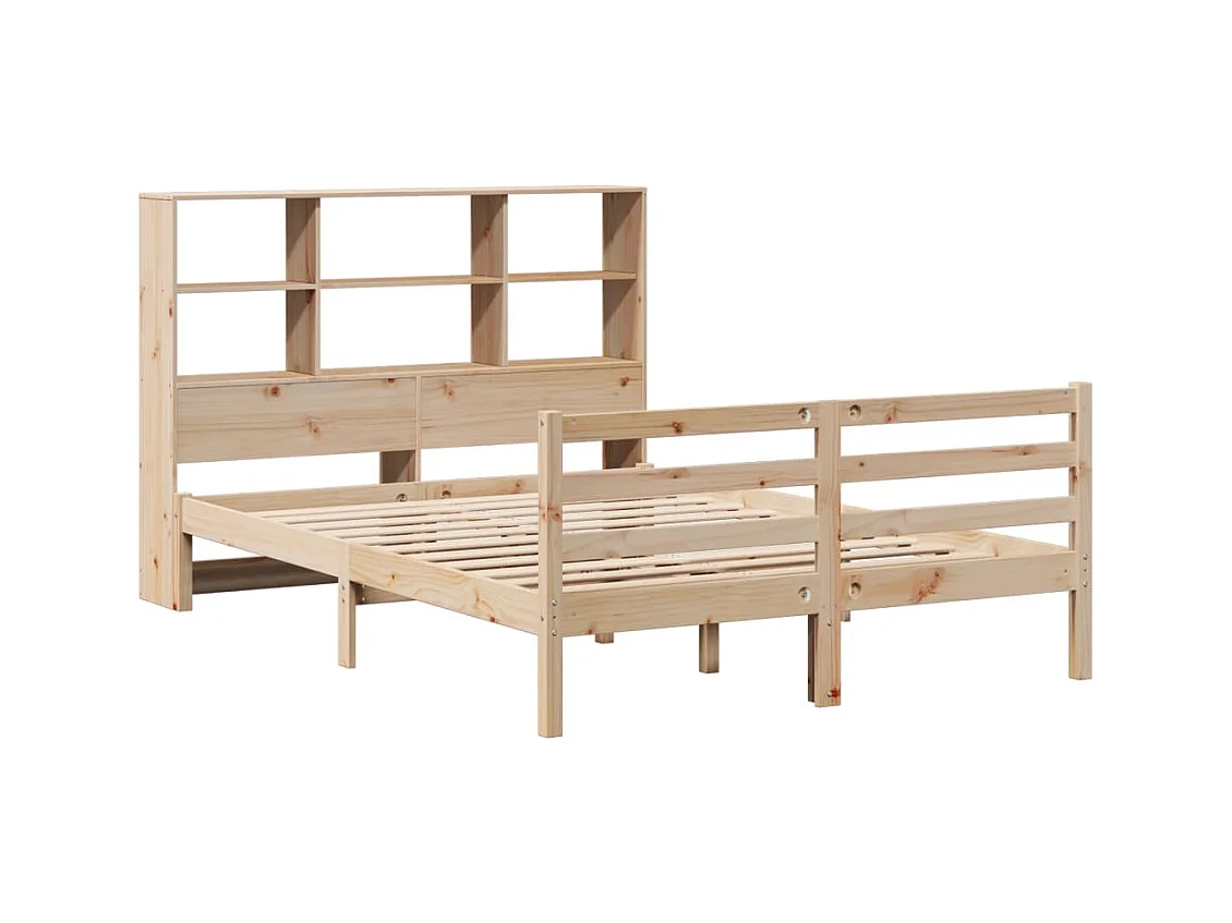 Bibliotheekbed zonder matras 120x200 cm massief grenenhout