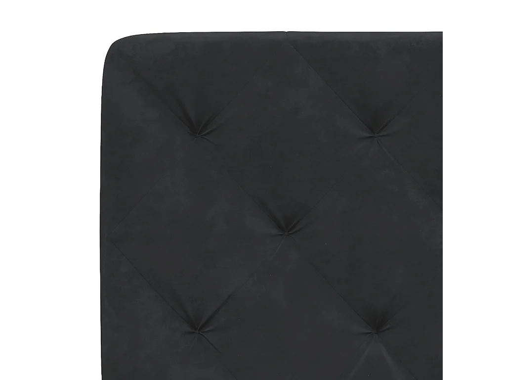 Cadre de lit sans matelas noir 200x200 cm velours