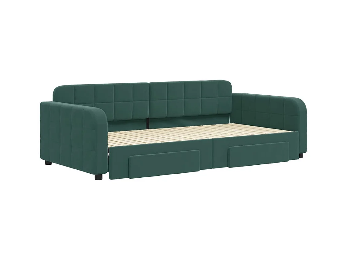 Dagbed met onderschuifbed en lades zonder matras 100x200 cm