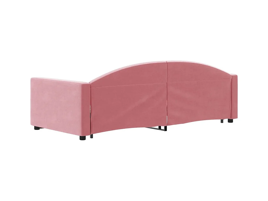 Tagesbett mit Ausziehbett ohne Matratze rosa 90x200 cm