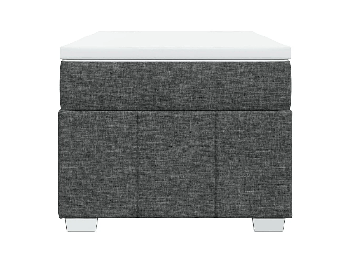 Sommier à lattes de lit avec matelas Gris foncé 90x200 cm Tissu