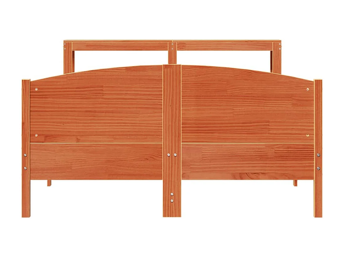 Bettgestell ohne Matratze braun gewachst 120x190cm Massivholz Kiefer