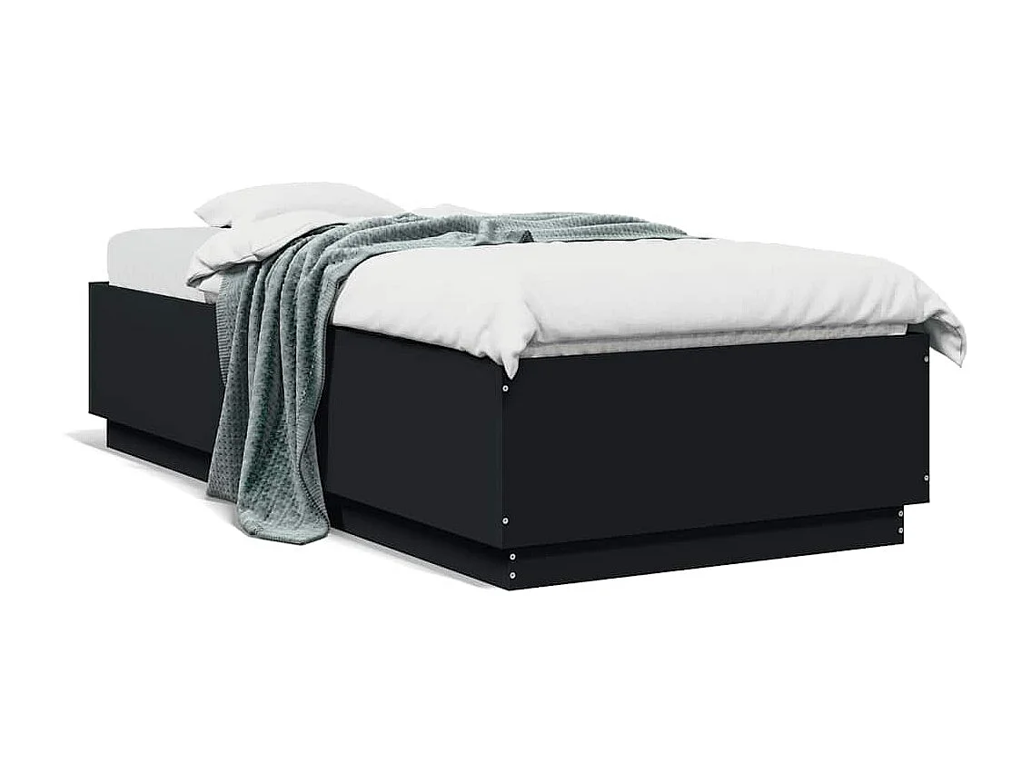 Struttura letto senza materasso nero 100x200 cm