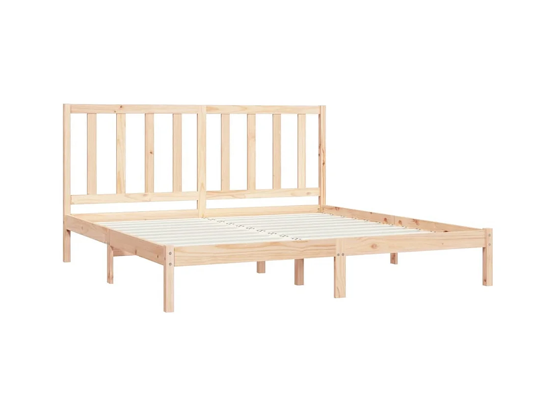 Struttura letto senza materasso in legno massello di pino 200x200 cm