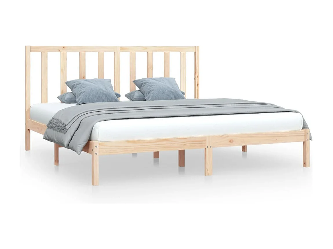 Cadre de lit sans matelas bois massif de pin 200x200 cm