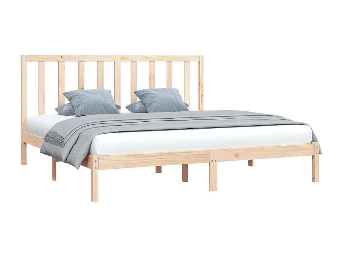 Cadre de lit sans matelas bois massif de pin 200x200 cm