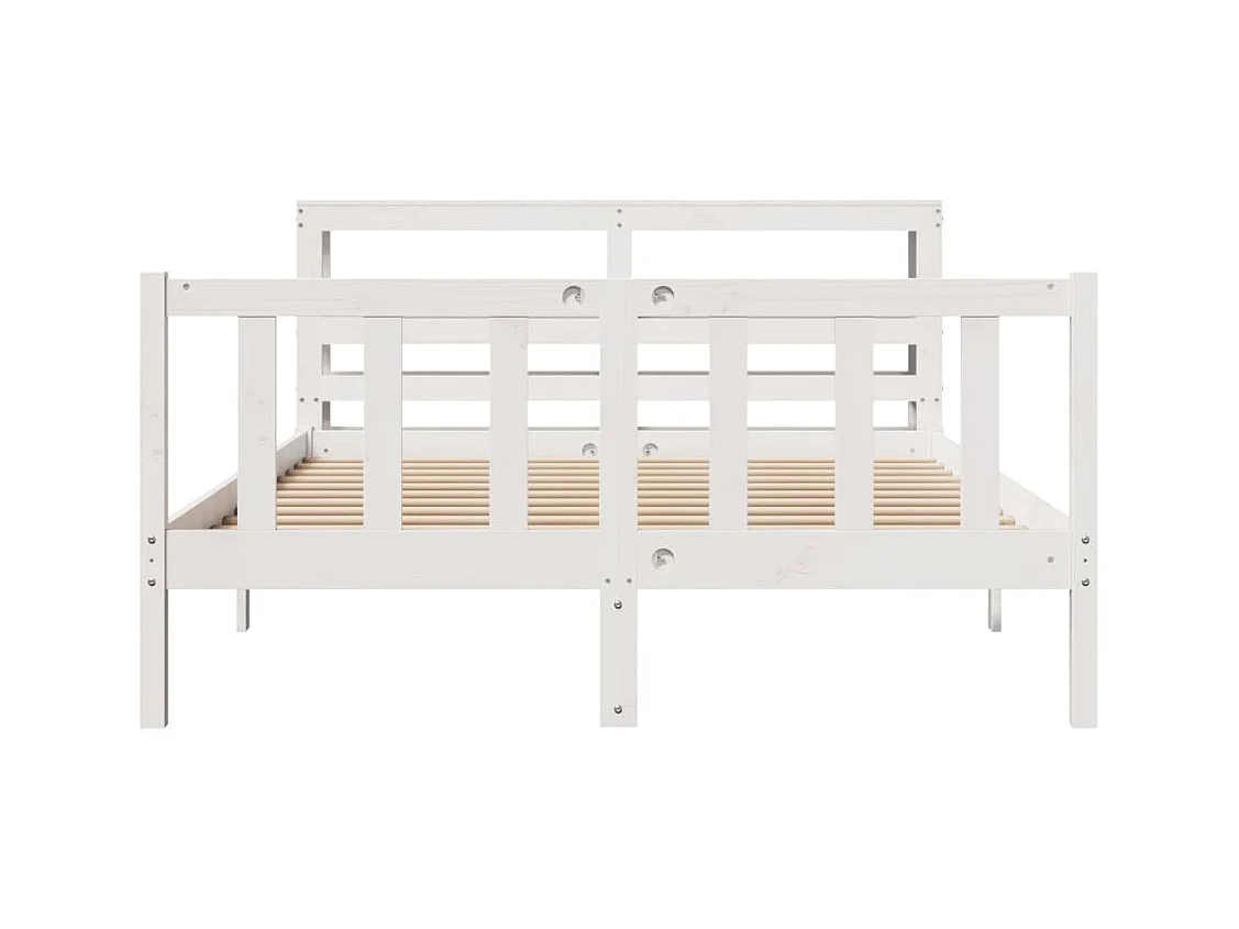 Bedframe zonder matras wit 120x190 cm massief grenenhout