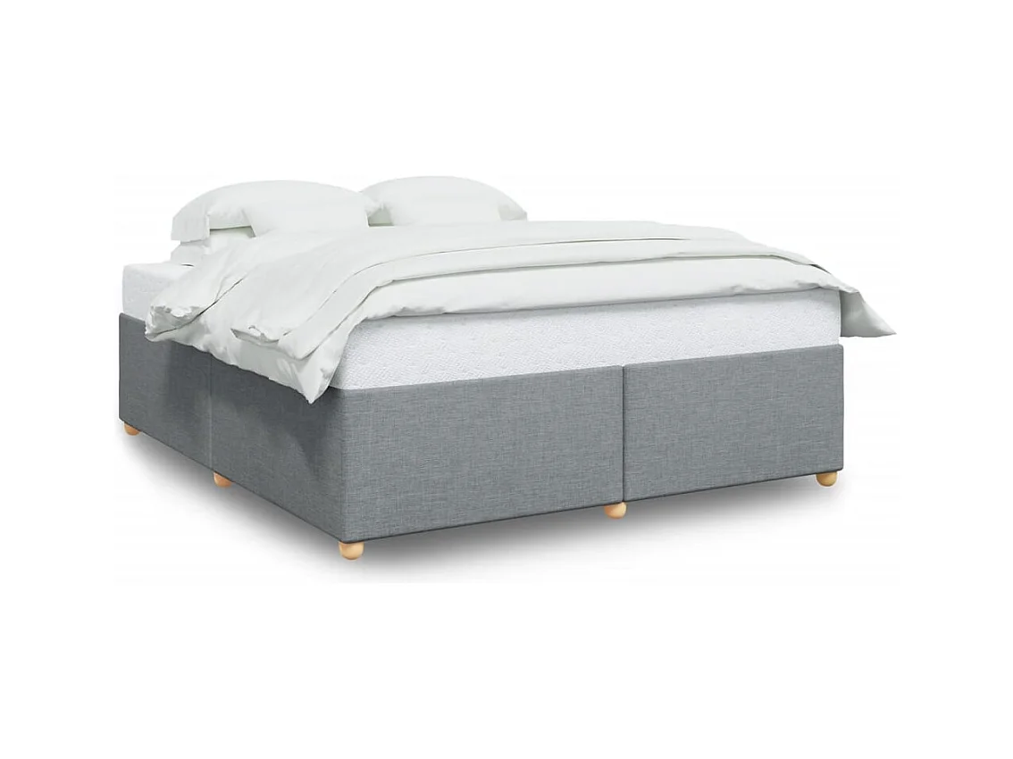 Bedframe zonder matras lichtgrijs 180x200 cm stof