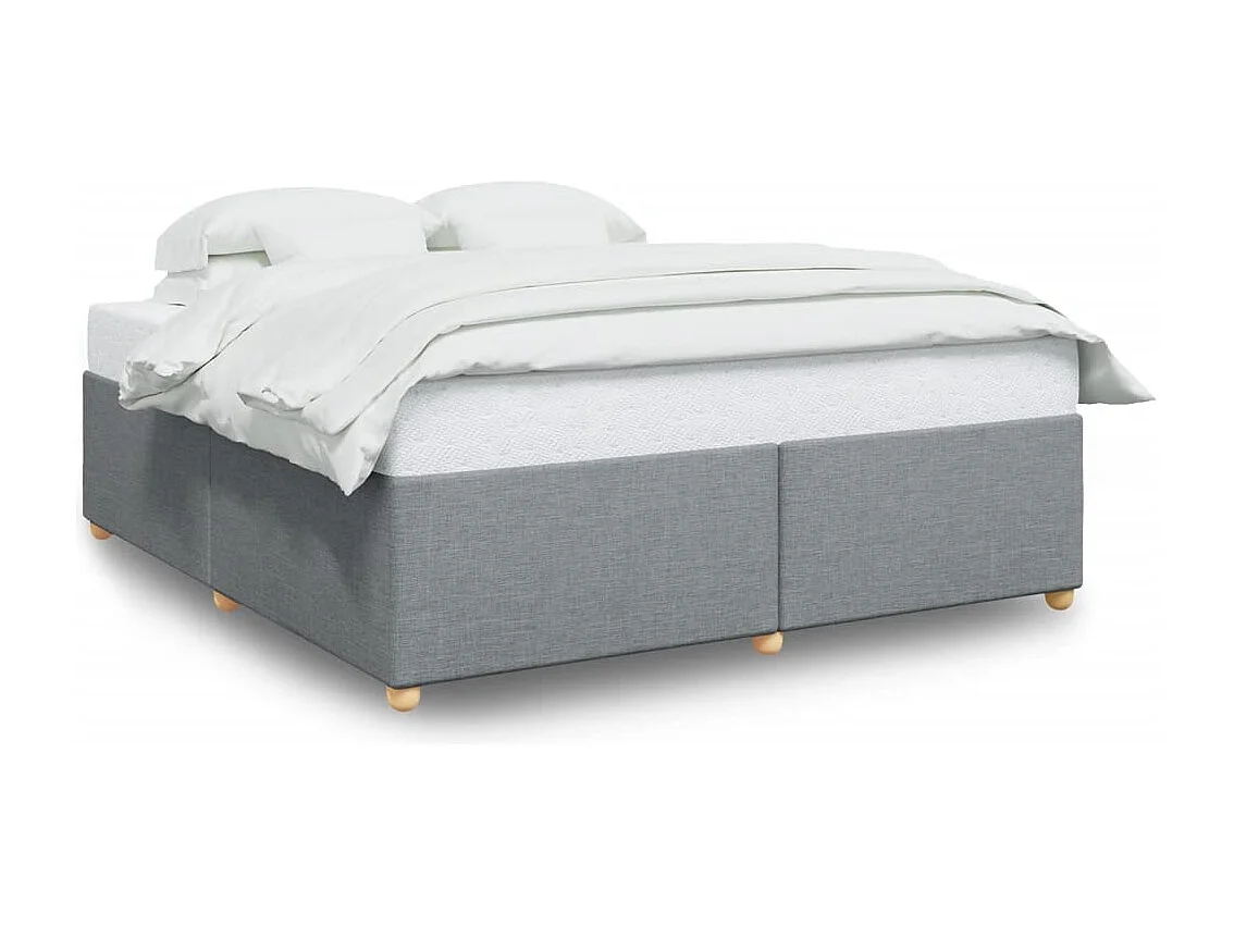 Struttura letto senza materasso tessuto grigio chiaro 180x200 cm