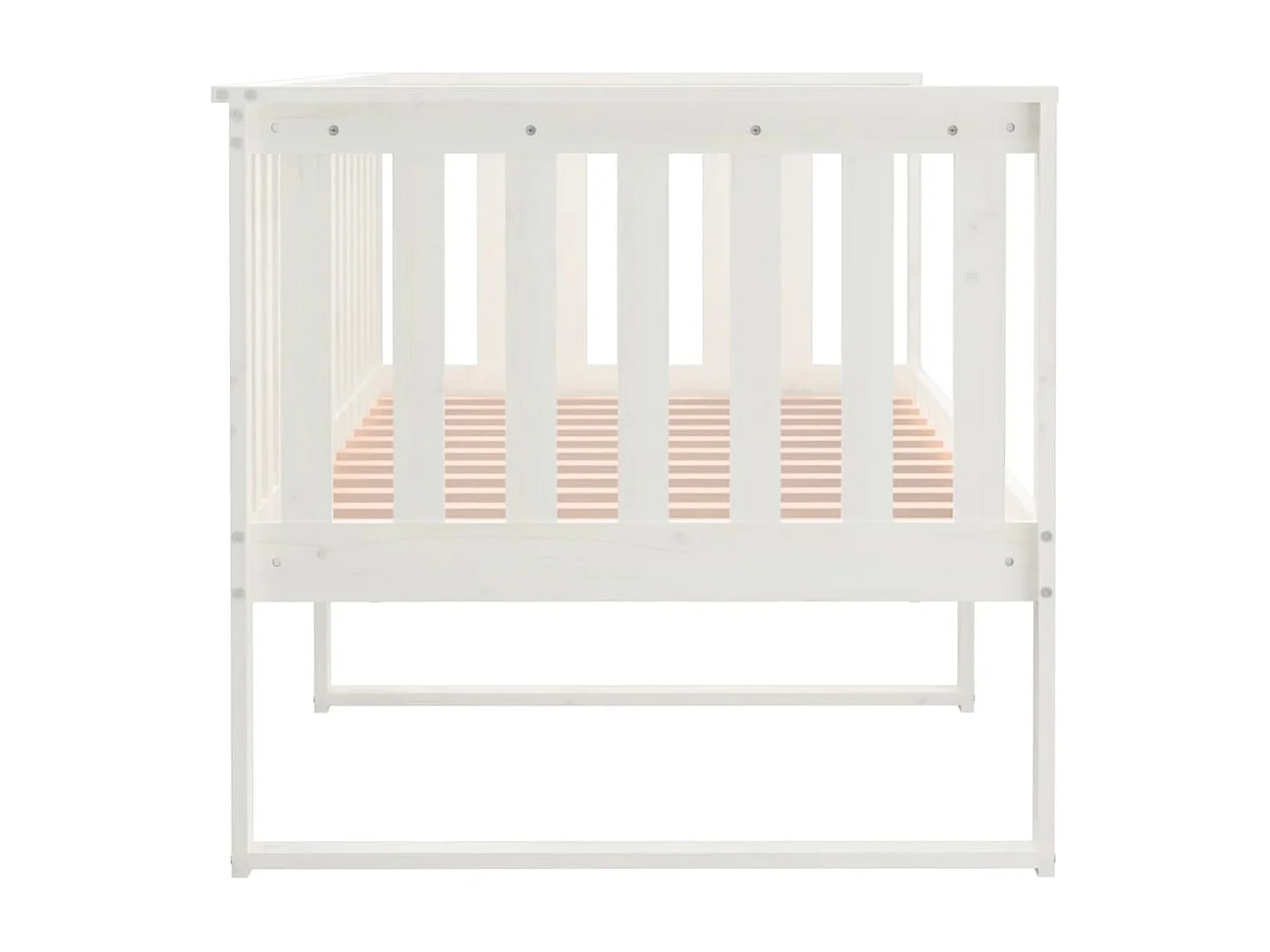 Lit de jour sans matelas blanc 90x190 cm bois de pin massif
