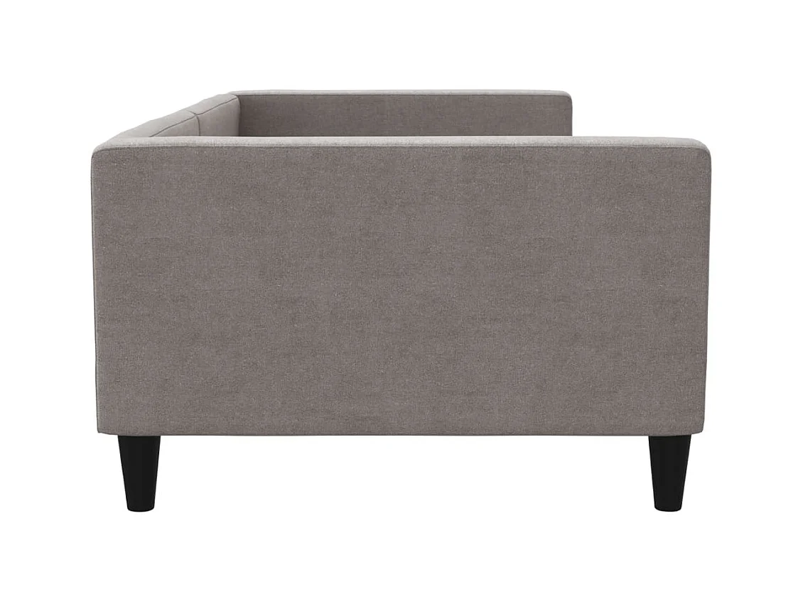 Lit de repos taupe 100x200 cm tissu