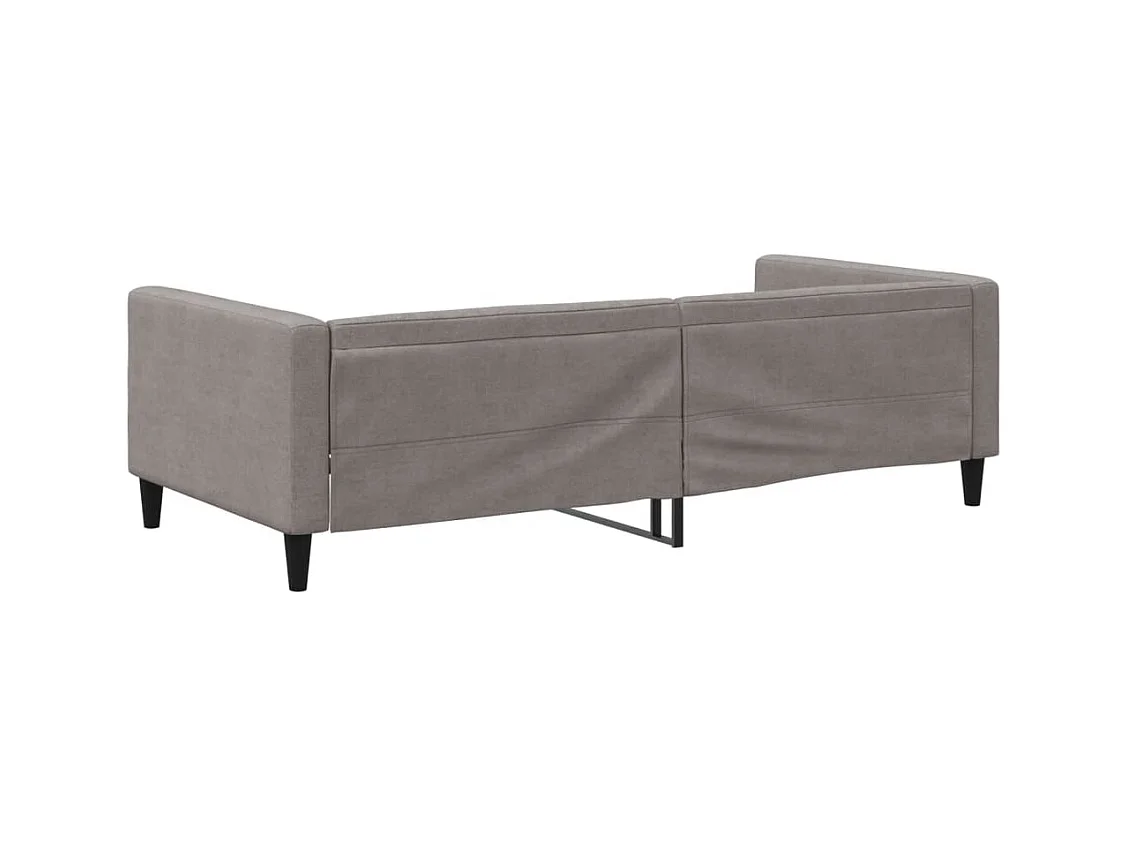 Lit de repos taupe 100x200 cm tissu