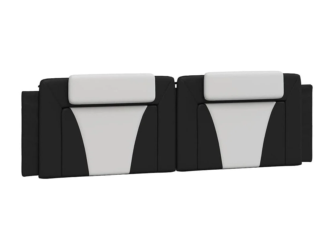 Cadre de lit avec LED sans matelas noir et blanc 180x200 cm