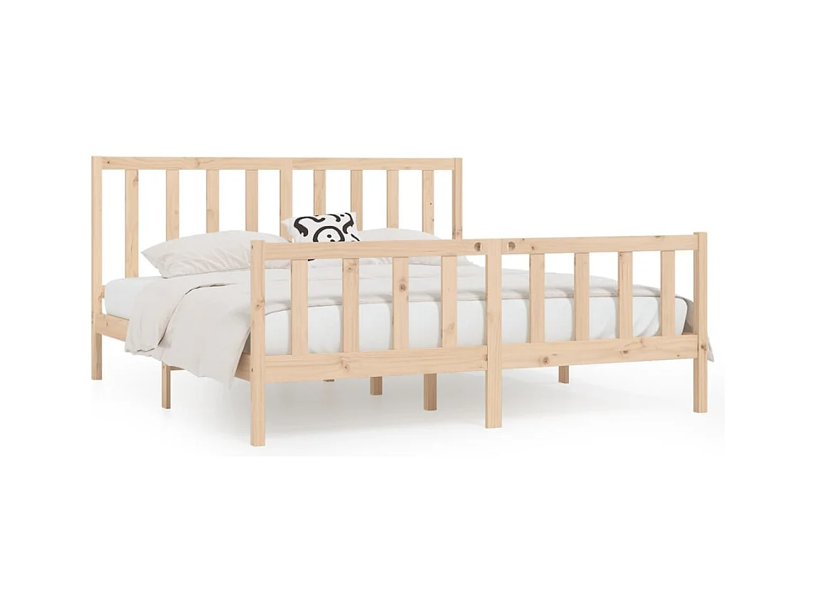 Bettgestell ohne Matratze 200x200 cm Massivholz