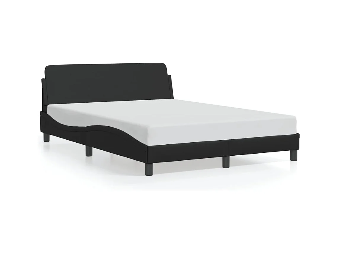 Struttura letto senza materasso nero 140x200 cm similpelle