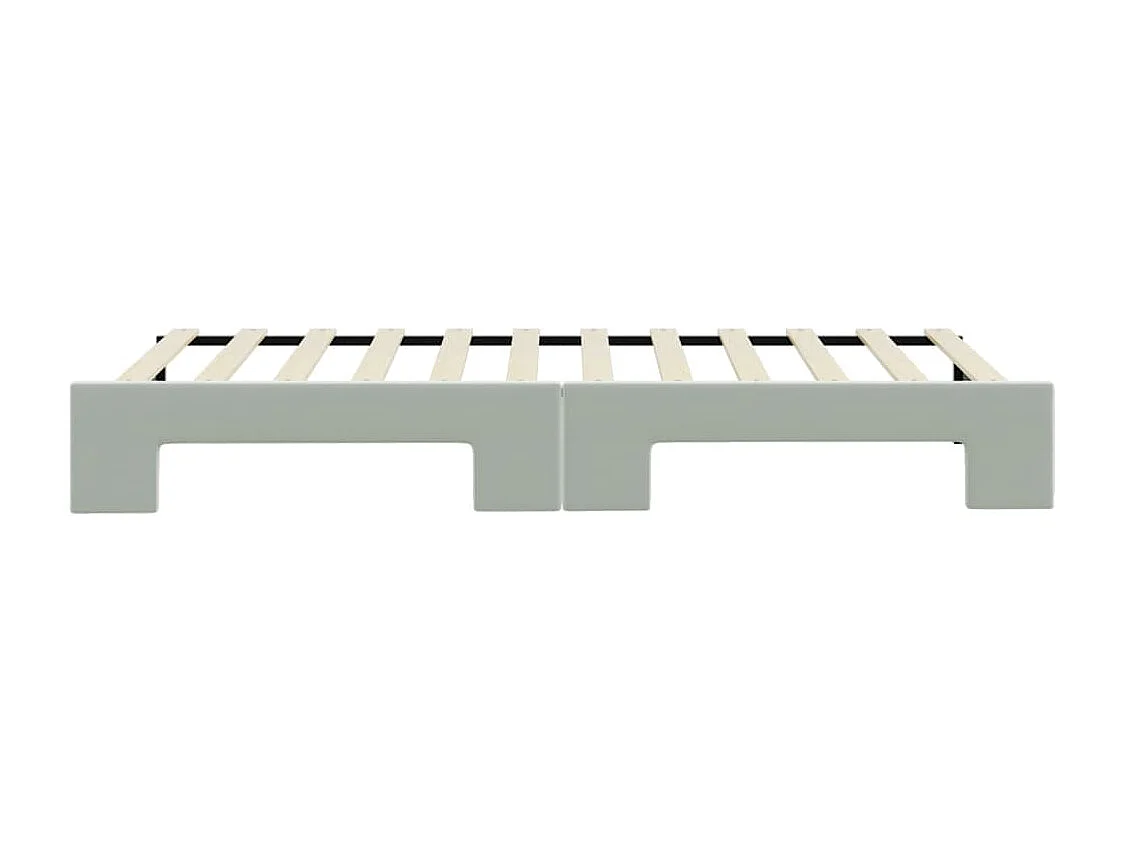 Dagbed met onderschuifbed zonder matras lichtgrijs 90x200 cm
