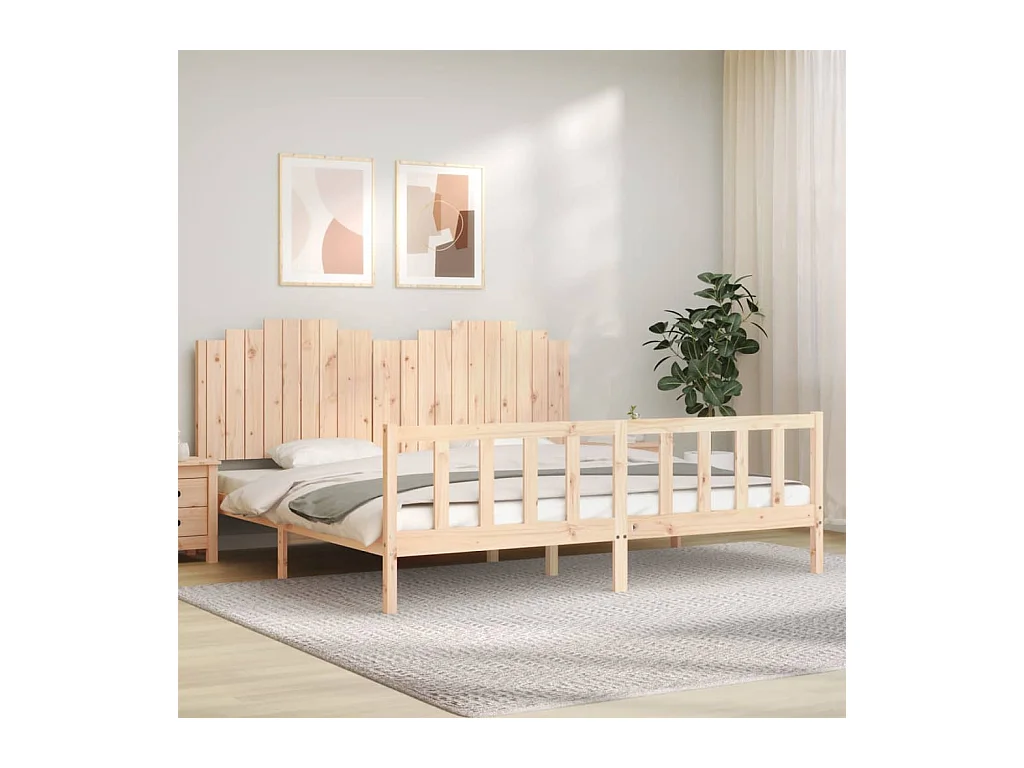 Bedframe zonder matras 200x200 cm massief grenenhout