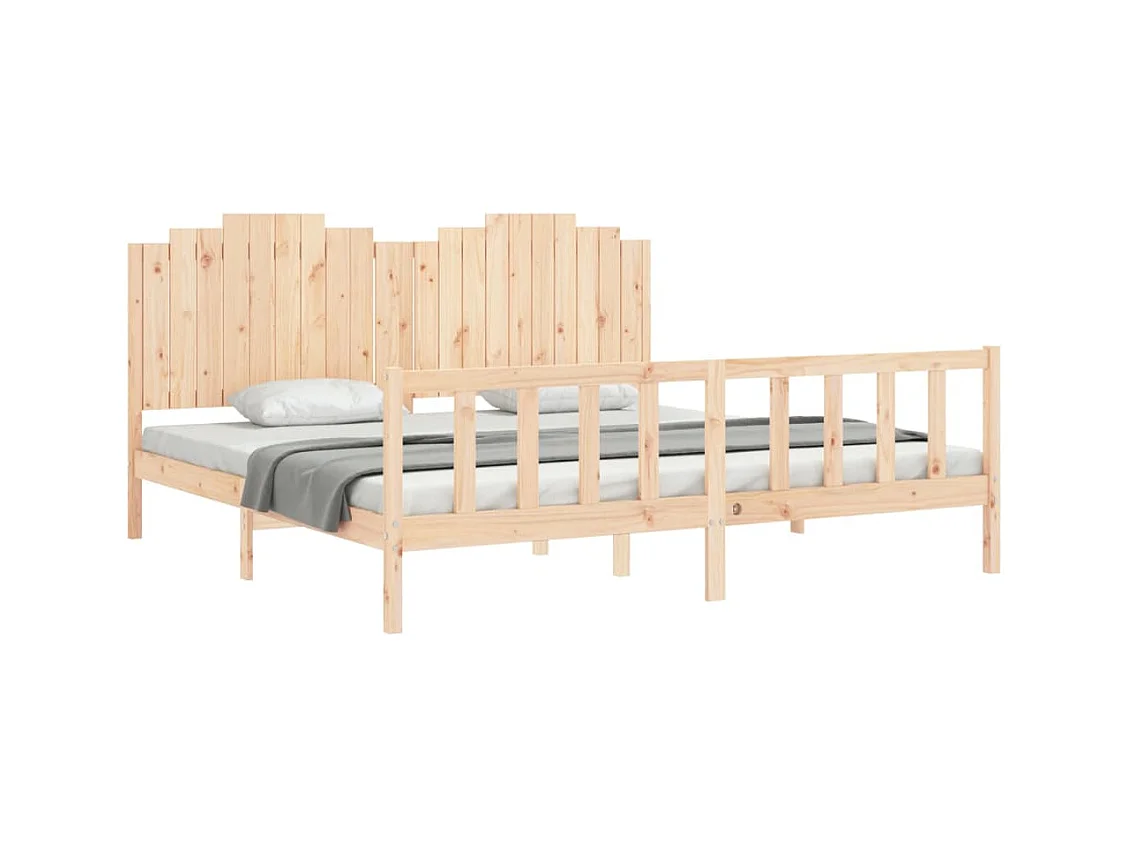 Bedframe zonder matras 200x200 cm massief grenenhout