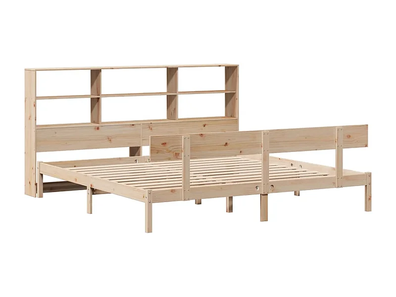 Bibliotheekbed zonder matras 180x200 cm massief grenenhout