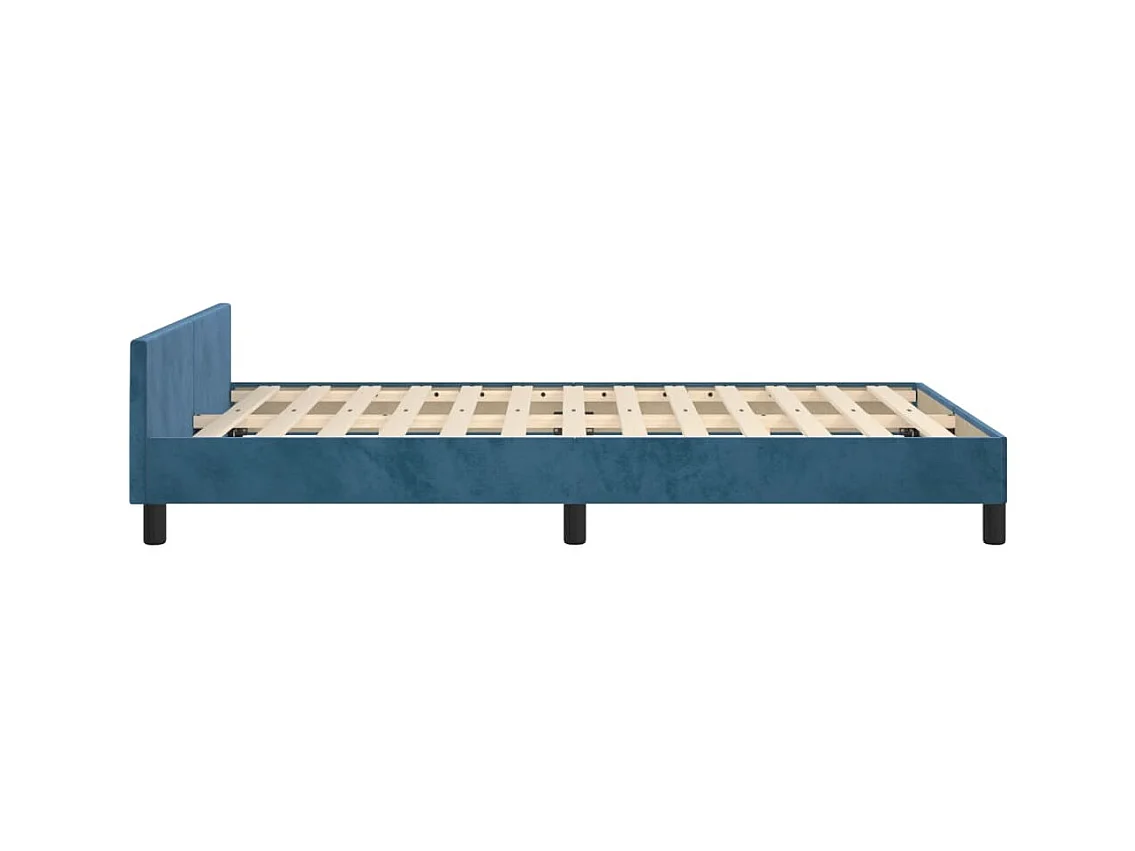 Bedframe zonder matras donkerblauw 120x200 cm fluweel