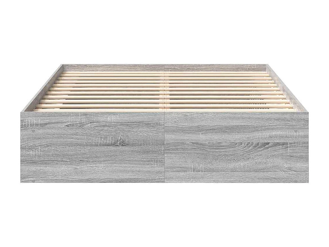 Cadre de lit sans matelas sonoma gris 140x190 cm