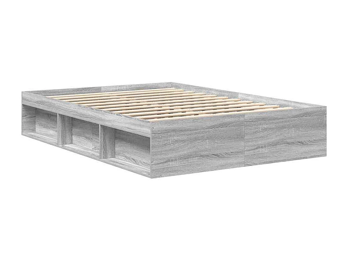 Cadre de lit sans matelas sonoma gris 140x190 cm