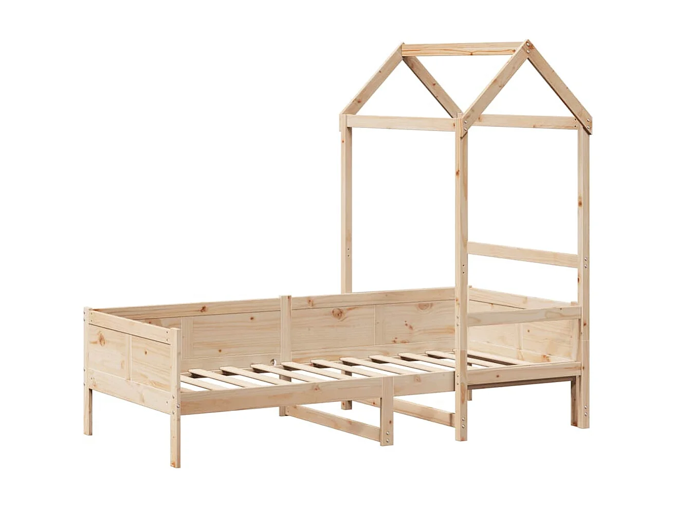 Divano letto con tetto senza materasso 80x200 cm in legno massello