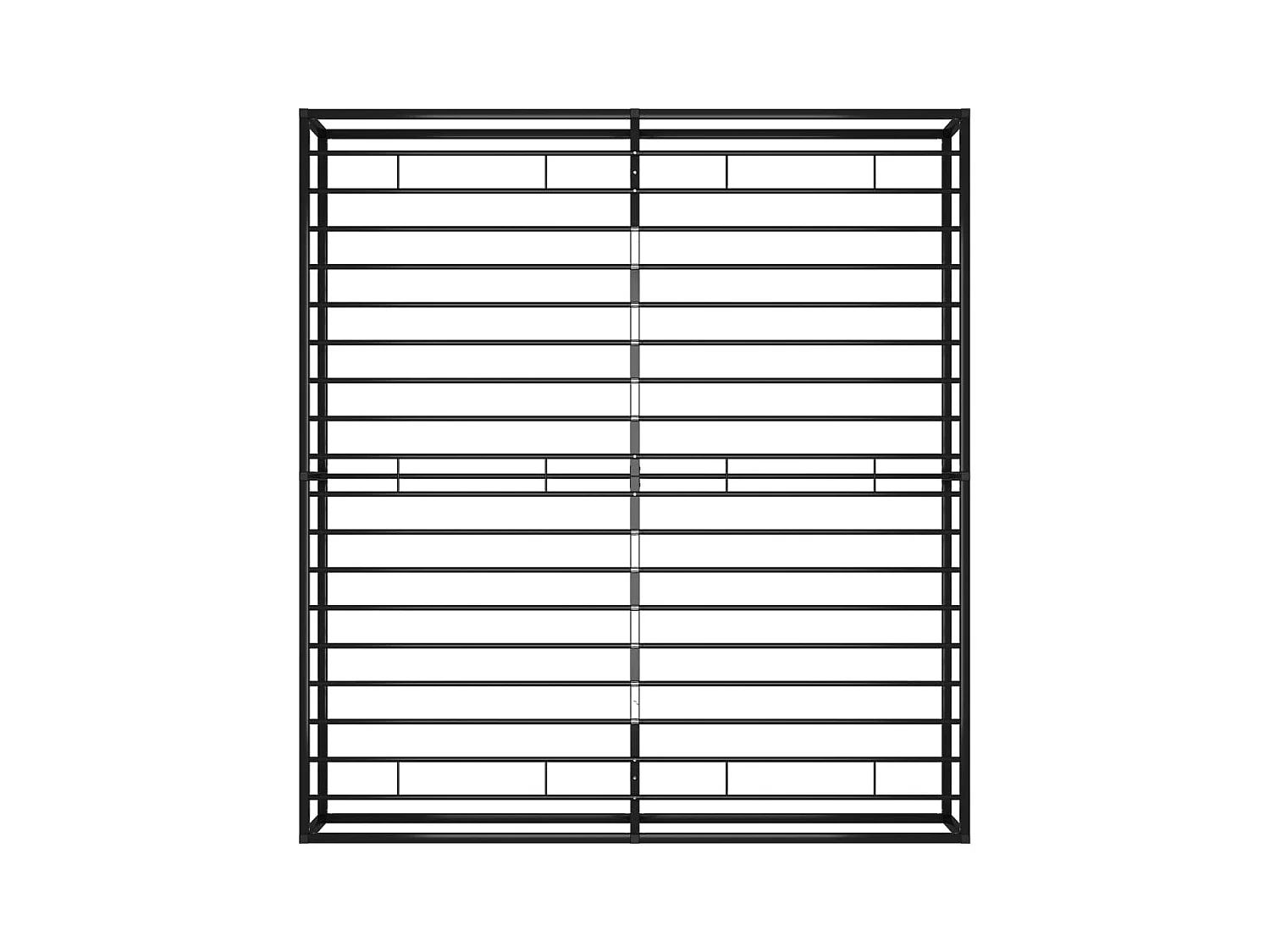 Struttura letto senza materasso in metallo nero 180x200 cm