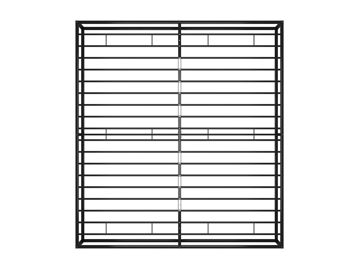 Struttura letto senza materasso in metallo nero 180x200 cm
