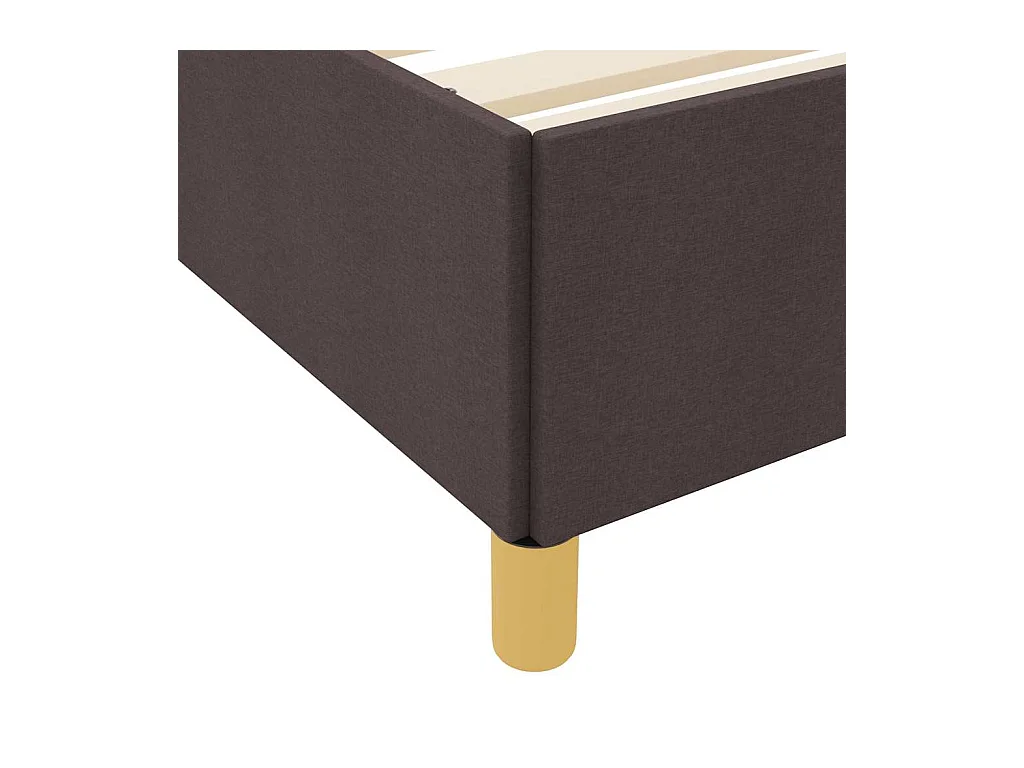 Donkerbruin en wit stoffen boxspringbed van 90 x 200 cm