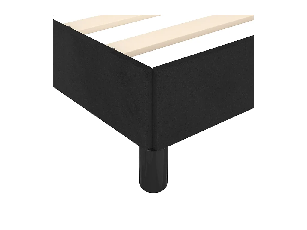 Cadre de lit sans matelas noir 90x190 cm velours