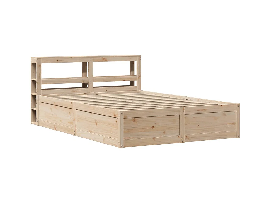 Bedframe met hoofdbord 120x190 cm massief grenenhout