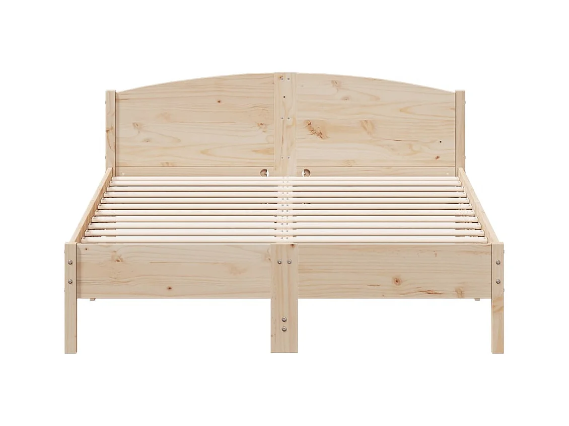 Estructura de cama sin colchón 150x200 cm madera maciza de pino