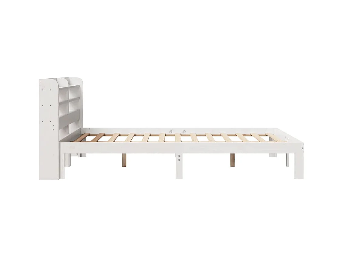 Bedframe met hoofdbord zonder matras wit 150x200 cm