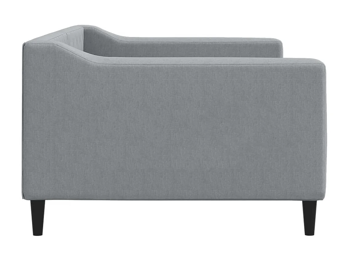 Lit de repos sans matelas gris clair 90x190 cm tissu