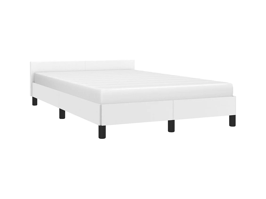 Struttura letto senza materasso bianco 120x190 cm similpelle