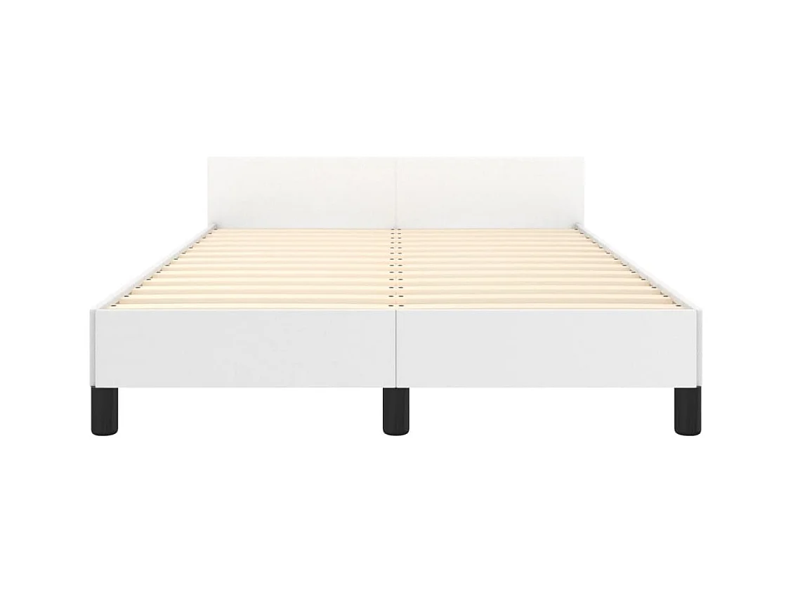 Struttura letto senza materasso bianco 120x190 cm similpelle