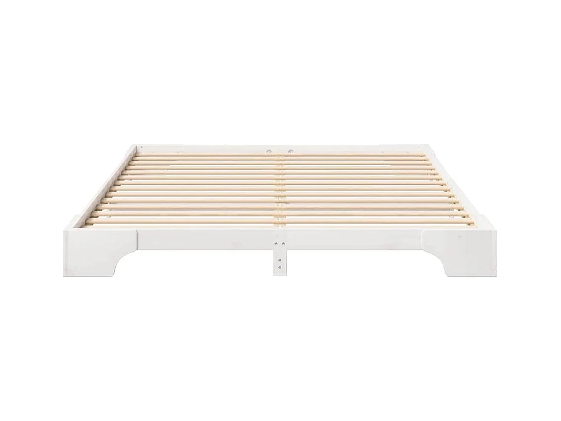 Estructura de cama elevada con almacenaje Blanco 200 x 210 cm madera