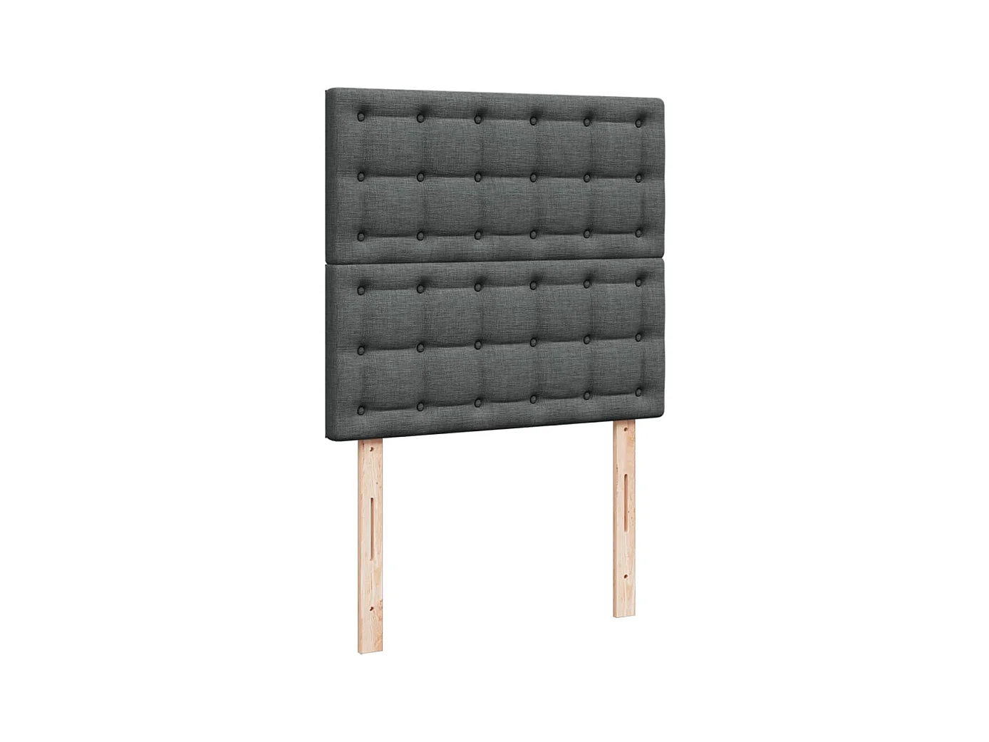 Lattenbodem en matras Donkergrijs 90x190 cm Stof